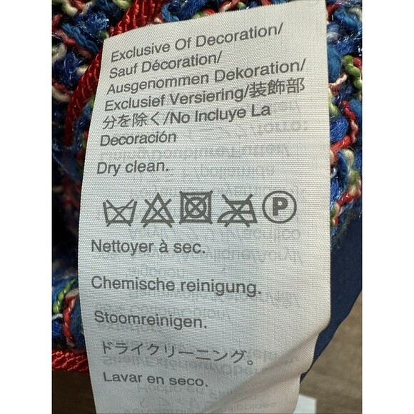 J. Crew Fluted Skirt Autumn Tweed Size 14 Blue Metallic Preppy Old Money - Picture 7 of 7